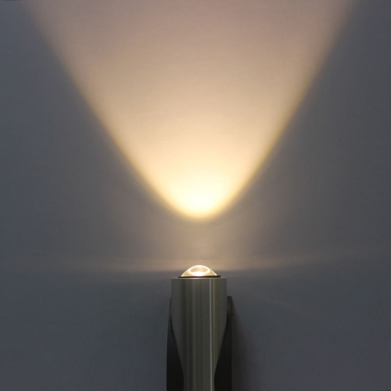 New Short Straight Brushed Black Wall Lamp 2W 6W Factory Wholesale Price Hotel Wall Lamps Room Light Indoor Wall Lamp