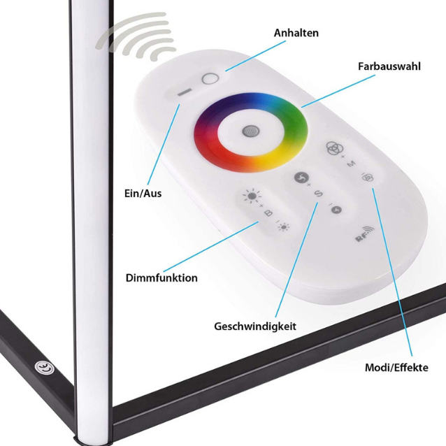 Integrated Circuit Corner Rgb Floor Lamp Light Colorful With 100% Safety