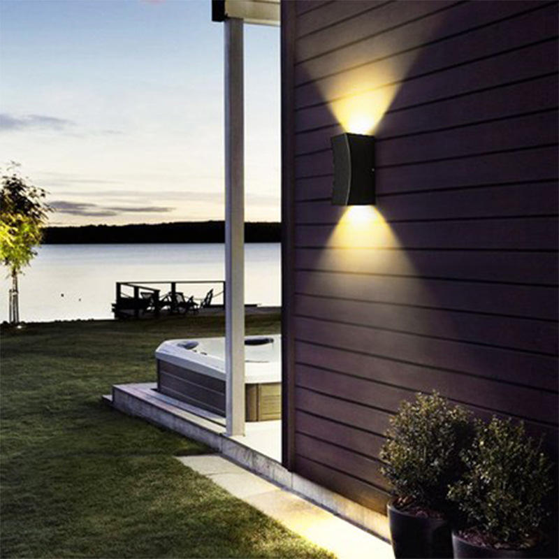 5W 10W Ip65 Up Down Waterproof Strip Garden Outdoor Morden Led Wall Light Aluminum Outdoor Wall Light