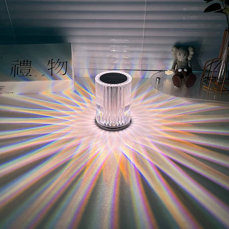 Amazon Hot-selling Acrylic Table Lamp Holiday Gift USB Rechargeable Table Lamp 16 Color Changing Remote Control Table Lamp