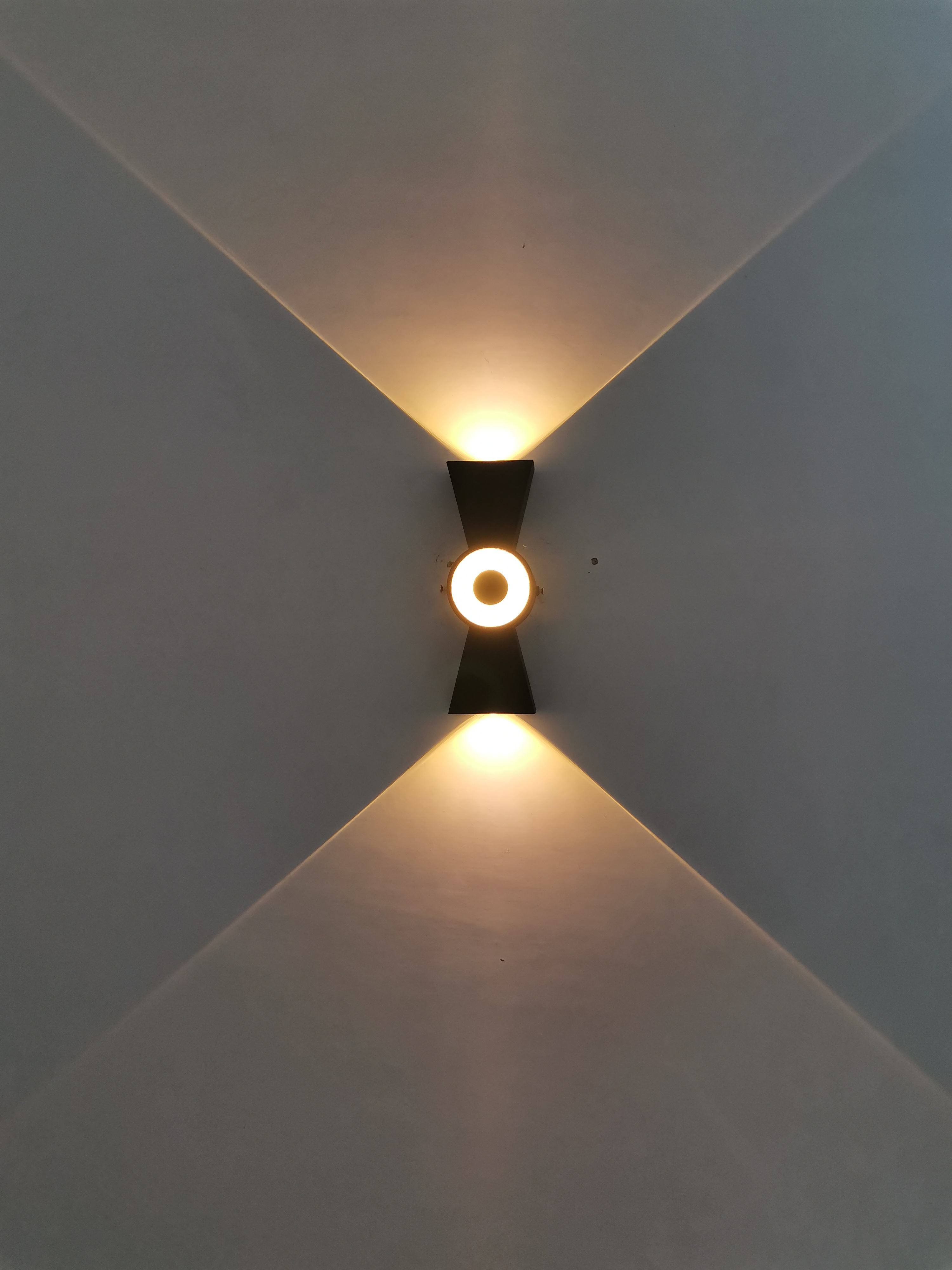 6W Outdoor Waterproof chinese knot shape Wall Lamp COB chip up and down sconce Aluminum ip65 Wall Light square Porch Garden