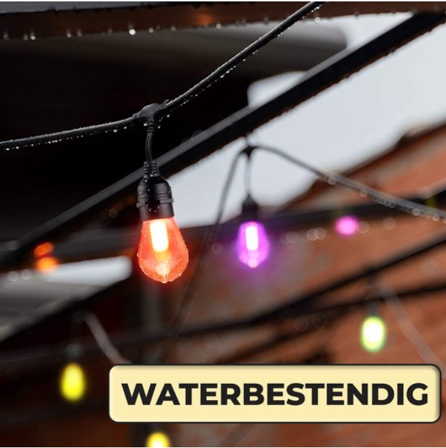 Smart garden lighting 15m RGB garden atmosphere lighting wire smart phone control E27 plug manufacturer direct sales