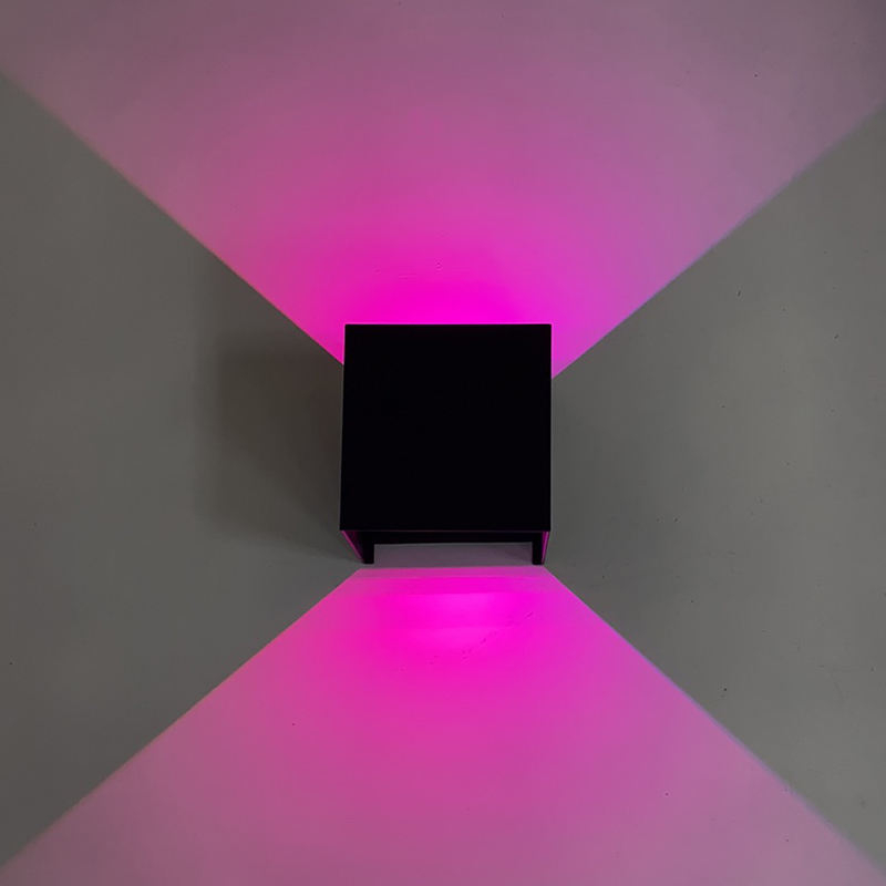 RGB 9W Smart Outdoor LED Wall Lamp Creative Aluminum Sconce Wall Lights Home Stair Bathroom Bedroom Light Indoor Decora Light