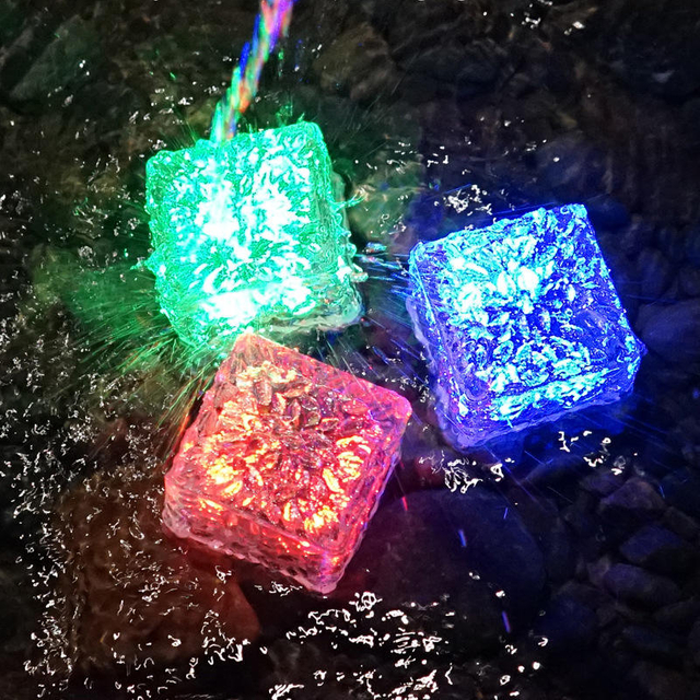Colorful solar lights ice shaped light outdoor led light wall Solar tile lamp square lamp ice shaped decorative light solar buried lamp IP65 waterproof step outdoor decoration