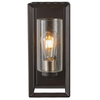 Hot sell outdoor Wall Light Fixtures black and gold finish seeded glass wall sconce wall mount for porch garden light