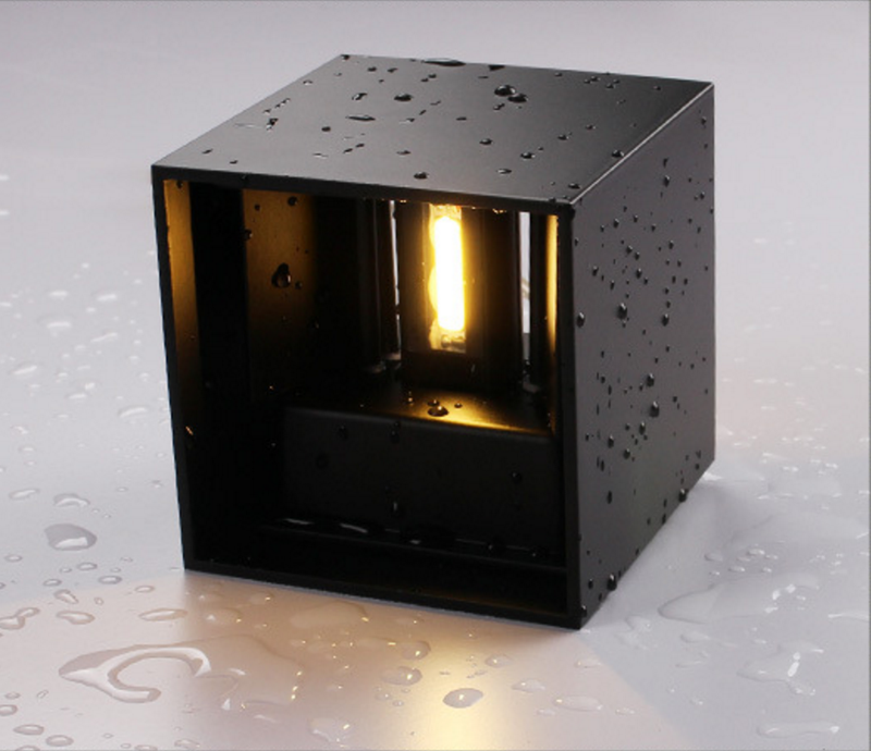 Industrial Style 12W AC85-265V Waterproof IP65 Adjustable Beam Aluminum Outdoor LED Cube Wall Light