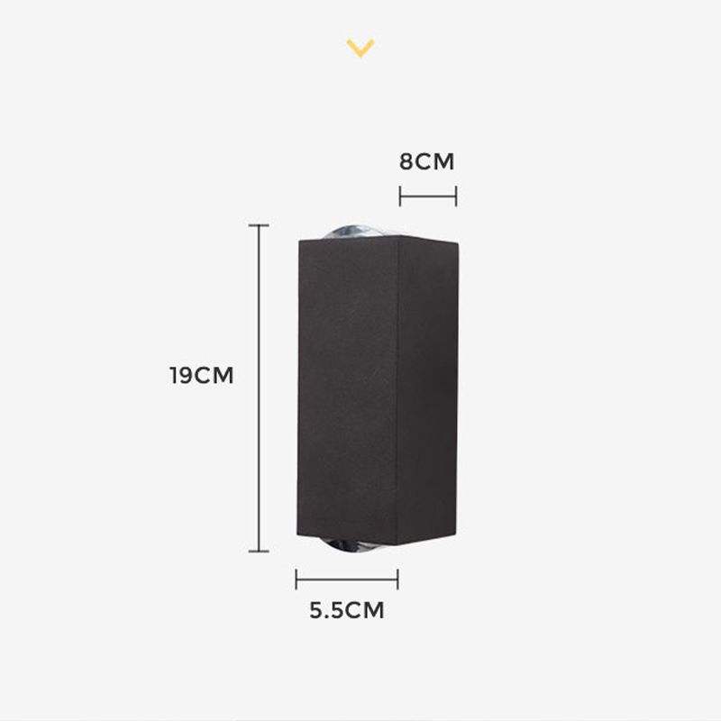 6W black shell three beam wall lamp IP65 waterproof outdoor wall light Garden yard lamp street lamp for garden decoration