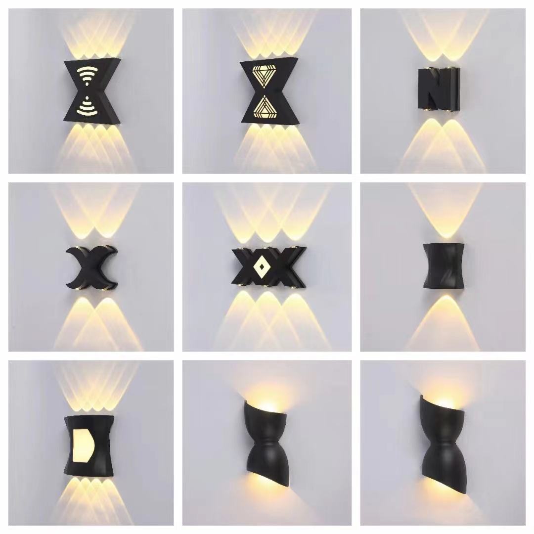12W Letter Shaped Wall Lamp Up And Down Light Outdoor Led Wall Sconce Modern Outdoor Wall Sconce Black Outdoor Sconce Black Outdoor Wall Sconce