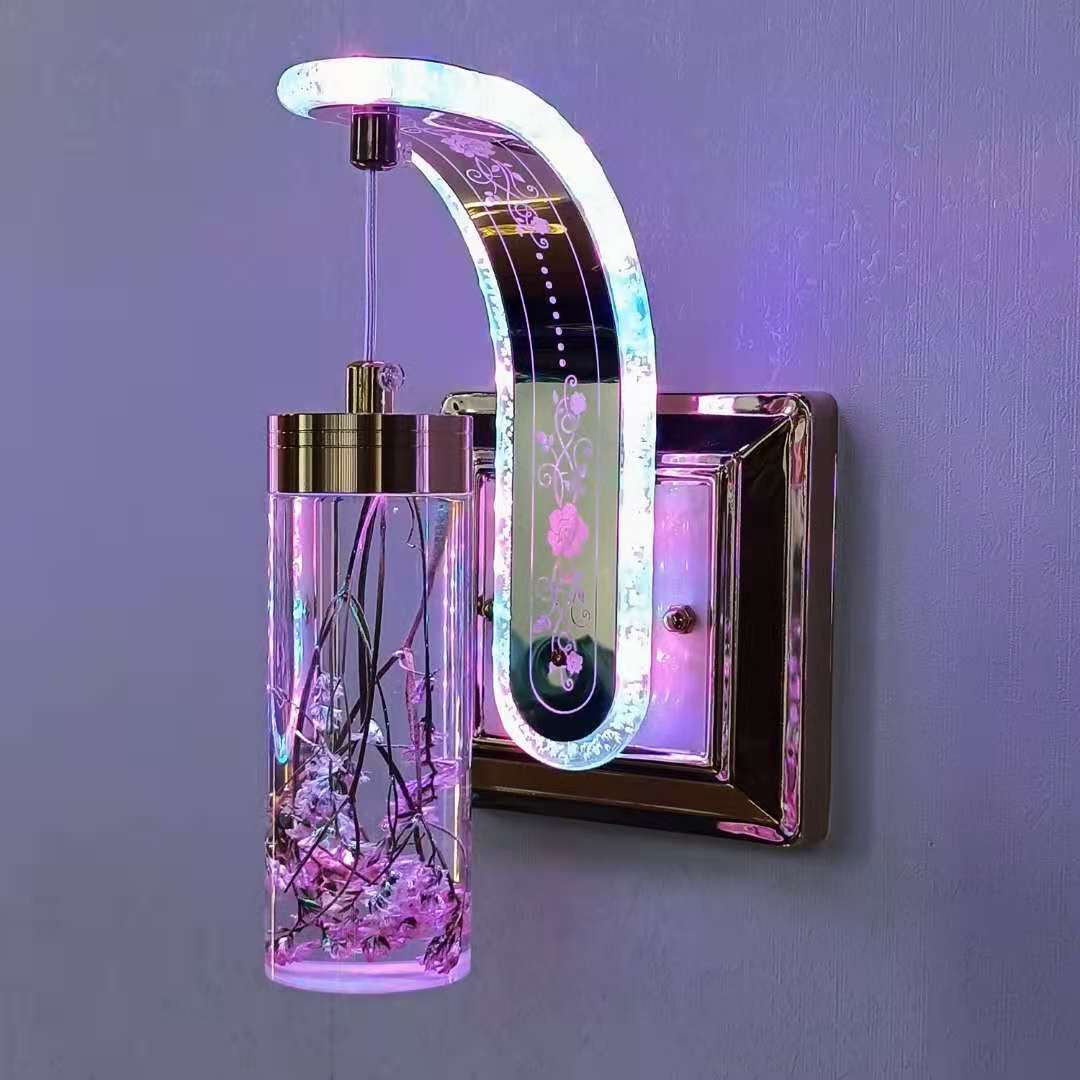 2022 12W LED indoor Wall lamp for bedroom bedside decoration real flower wall light stair lamp night lamp for living room