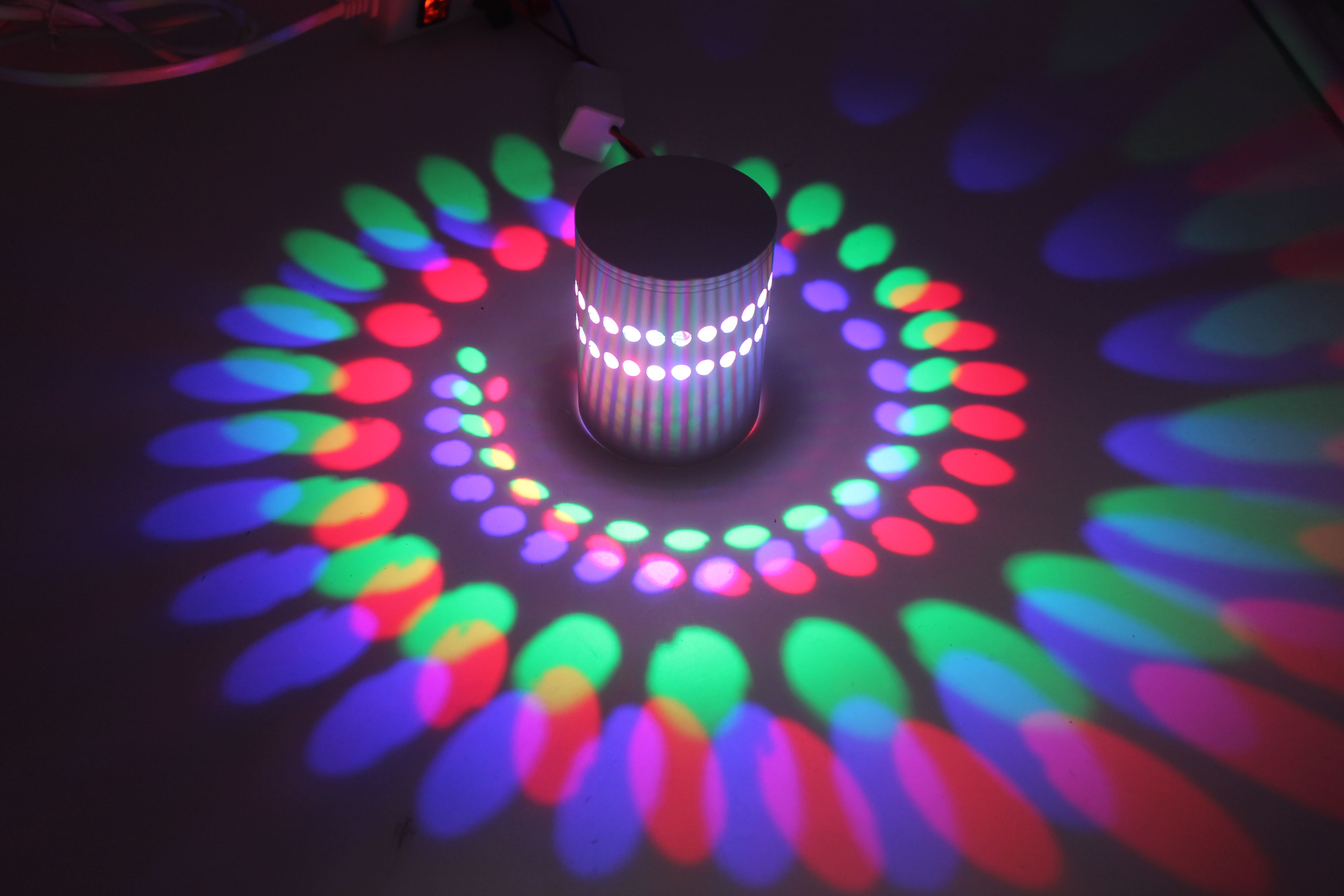 Mixed light High quality Spiral hole wall light and Indoor lighting with factory price colorful for living room Decoration