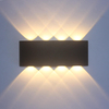 6W Arc-shaped Outdoor Waterproof Up And Down LED Wall Lamp Aluminum Modern Wall Sconce Lighting Wall Light