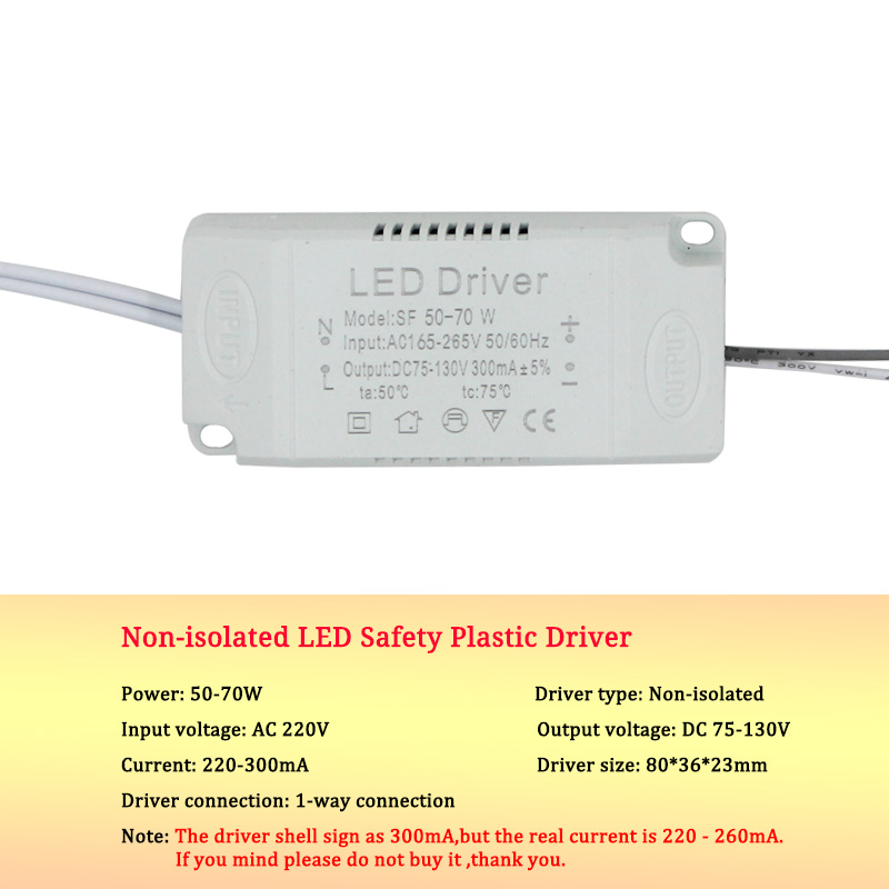 8-120W LED Driver Power Supply Adapter For AC220V Non-Isolating Transformer Ceiling Light Replacement Bulb Chip