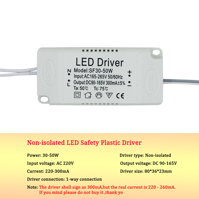 8-120W LED Driver Power Supply Adapter For AC220V Non-Isolating Transformer Ceiling Light Replacement Bulb Chip