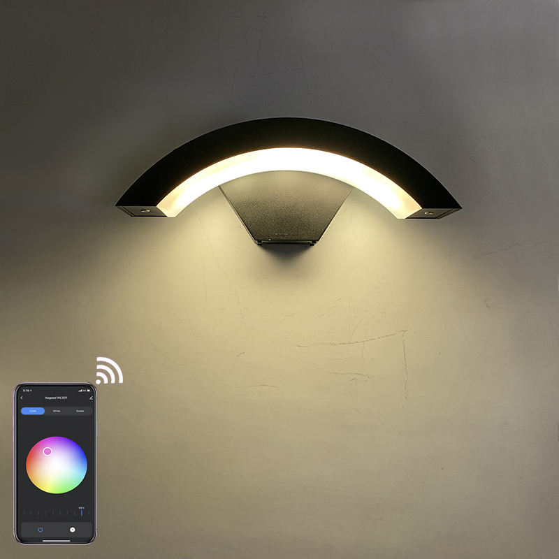 2023 Tuya App Smart wall lamp LED intelligent wall lamp IP65 waterproof colorful fashionable decorative wall lamp