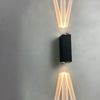 6W 18W black shell three beam wall lamp IP65 waterproof outdoor wall light Garden yard lamp street lamp for garden decoration