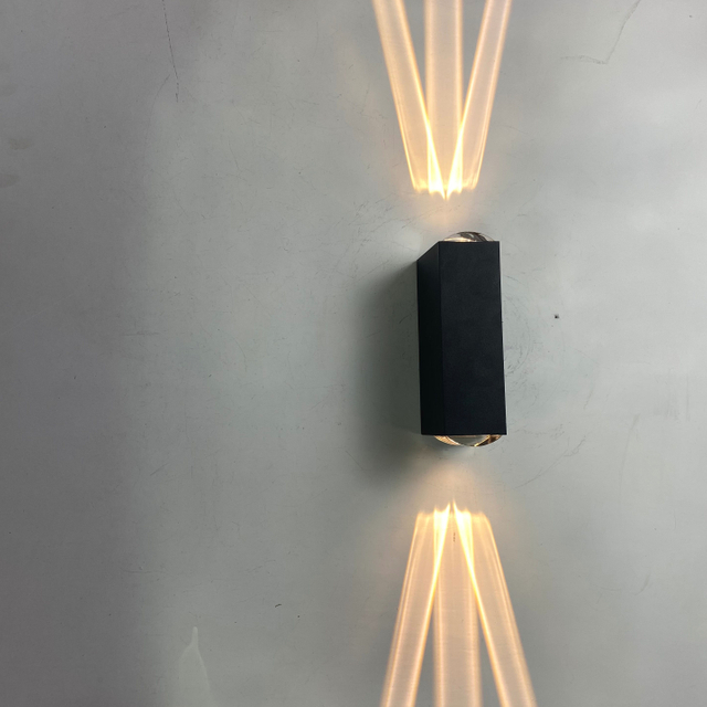 6W 18W black shell three beam wall lamp IP65 waterproof outdoor wall light Garden yard lamp street lamp for garden decoration