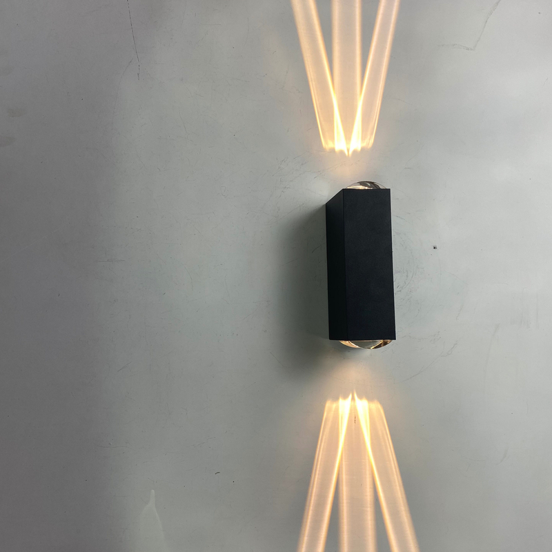 6W 18W black shell three beam wall lamp IP65 waterproof outdoor wall light Garden yard lamp street lamp for garden decoration