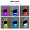 GISUN New Product Intelligent Light-Control Automatic Charging 6W RGB Solar Wall Lamp Led Waterproof Light for Garden