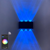 Modern Black White Shell 6/8W APP Lighting Waterproof Wall Light For Garden Decoration With Factory Price Room Lighting
