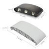 4W 6W 8W 10W 12W Oval Up And Down Outdoor Waterproof Wall Lamp Mounted Waterproof IP65 Exterior Wall Light Porch Garden Light