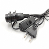 1.8m E14 Dimmer Lamp Base Holder Power Cord Cable Electric Power Dimmer Switch Cord For Himalayan Salt Lamp EU Plug 303 2pcs