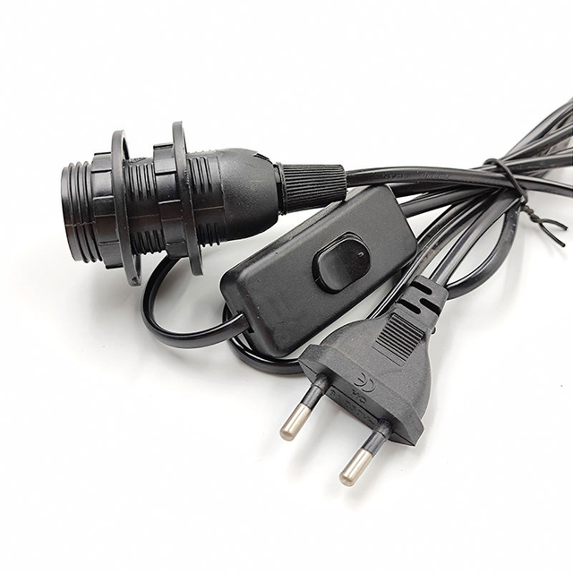 1.8m E14 Dimmer Lamp Base Holder Power Cord Cable Electric Power Dimmer Switch Cord For Himalayan Salt Lamp EU Plug 303 2pcs