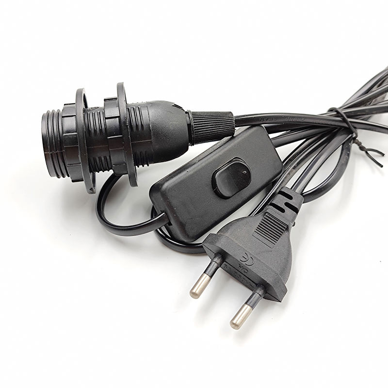 1.8m E14 Dimmer Lamp Base Holder Power Cord Cable Electric Power Dimmer Switch Cord For Himalayan Salt Lamp EU Plug 303 2pcs