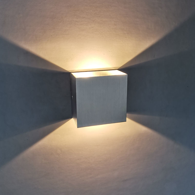 Cube CoB 6W LED Wall Light Up And Down Wall Sconce AC85-265V Bedroom Bedside Cube Wall Light Indoor Aluminium Decoration Lighting Goods