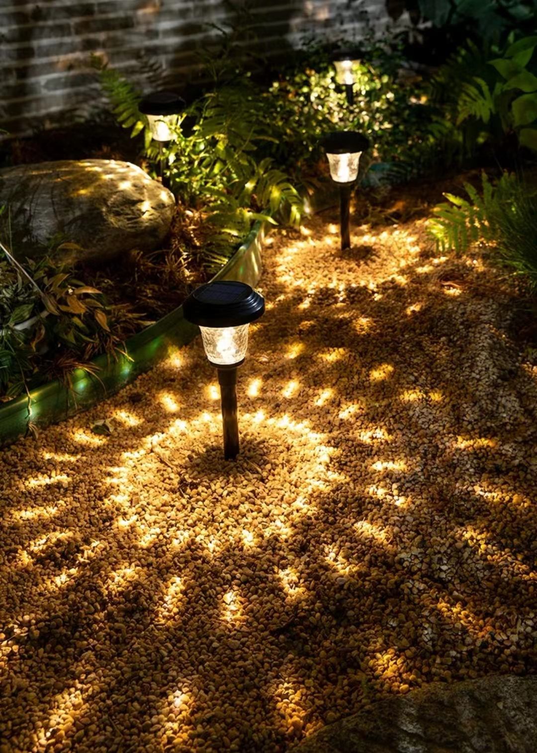 600MA/1000MA battery Solar lawn lamp Solar decorative lamp Solar garden light solar glass light garden landscape decoration inserted path lamp monocrystalline polysilicon