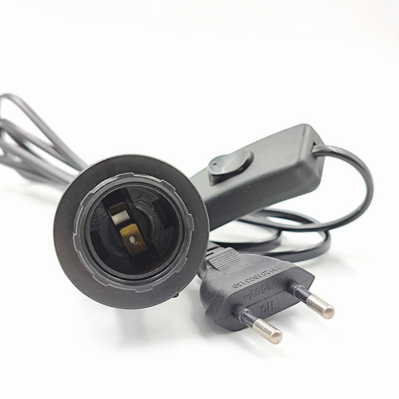 1.8m E14 Dimmer Lamp Base Holder Power Cord Cable Electric Power Dimmer Switch Cord For Himalayan Salt Lamp EU Plug 303 2pcs