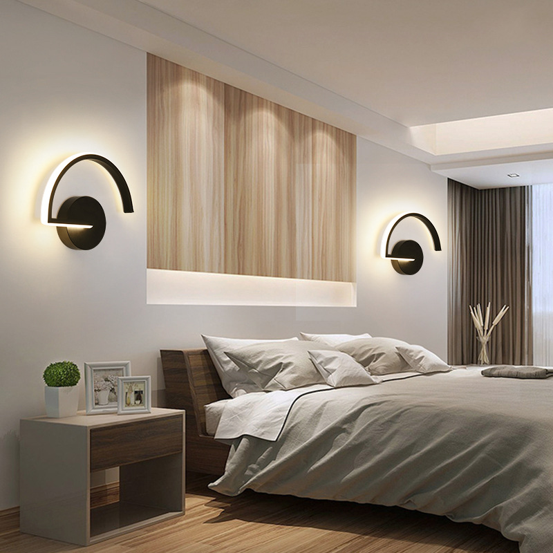 Modern Minimalist Copper Wall Lamp American Aisle Corridor Bedroom Bedside Study Lamp Nordic Creative LED Mirror Light Furniture