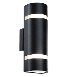 Modern Black Water Proof Wall Mount Light Aluminum Wall Sconce 2 Light Outdoor Wall Light AC85-265 Up And Down Lamp