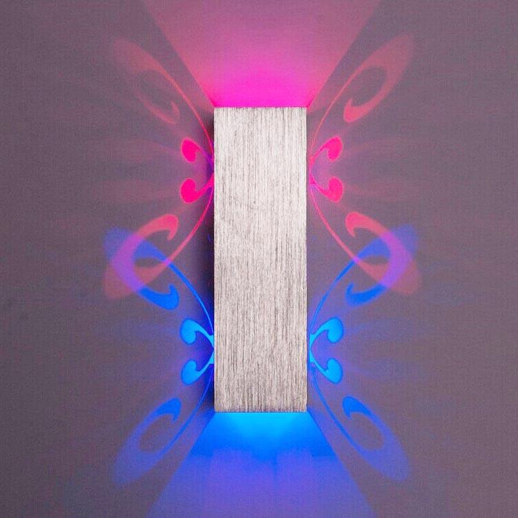 High quality aluminum lamp 6W wall light for indoor 2W butterfly wall lights with remote control night light led Bedside wall 