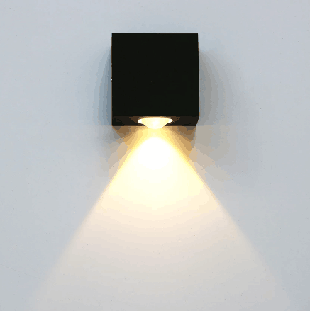 3W LED Wall Lamp One Side Wall Light Aluminum Single Head Wall Light Fixture AC85-265V Brushed Black Silver Housing