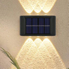 4LED 6LED up and down solar wall light outdoor decoration garden courtyard home wall light waterproof luminous outdoor