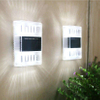 6LED Solar Transparent Wall Lamp Night Light Outdoor IP65 Waterproof Light for Home Decoration Courtyard Light