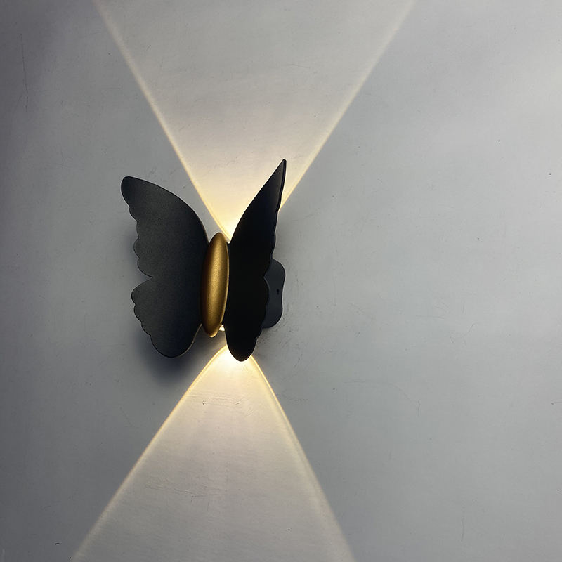 6w Butterfly Shaped Outdoor Wall Lamp IP65 Waterproof for Garden Decorative Light