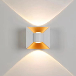 6W 12W Bow Wall Lamp Waterproof LED Wall Light Garden Household Decorative Lights Factory Price Black And White Housing
