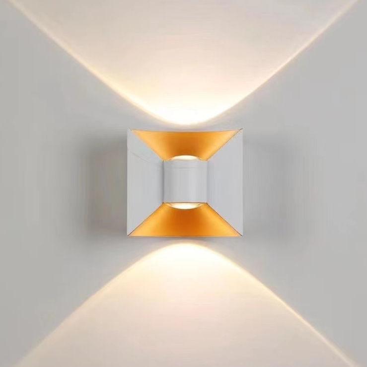 6W 12W Bow Wall Lamp Waterproof LED Wall Light Garden Household Decorative Lights Factory Price Black And White Housing