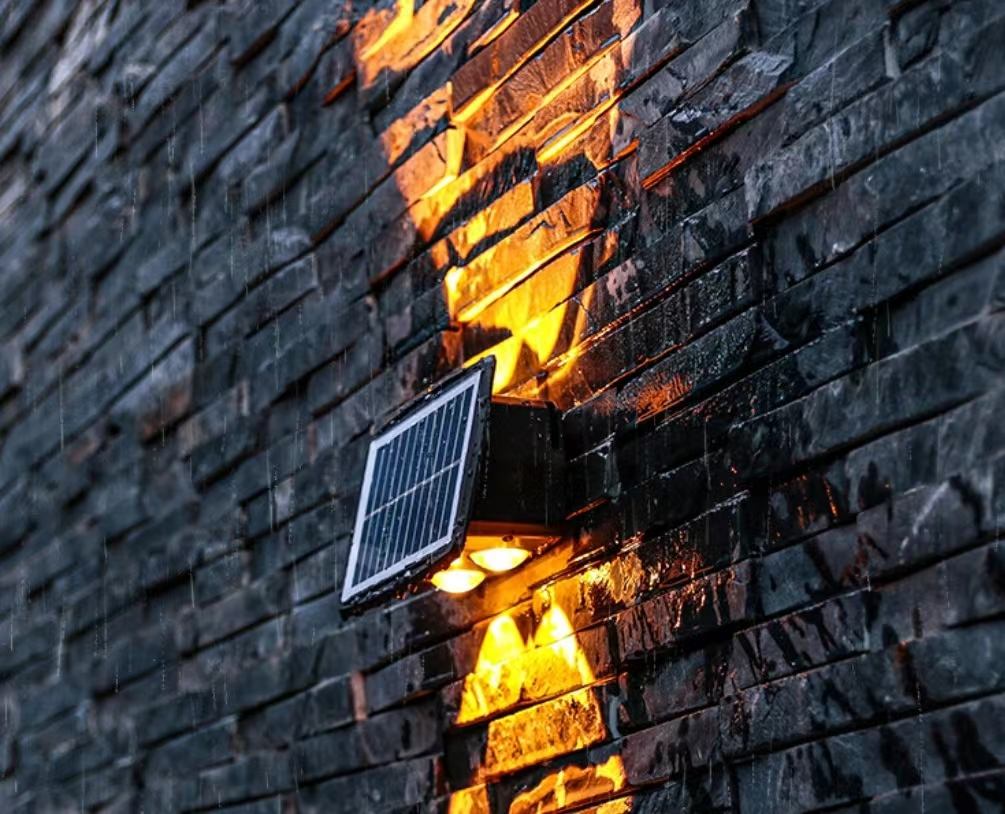 4LEDSolar Wall Light Outdoor Waterproof LED Wall Lights for Courtyard Street Landscape Garden Decor Lamp Solar Outdoor Wall Lamp
