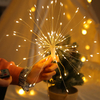 Outdoor fireworks copper wire LED string 100leds waterproof Christmas fairy light hanging decoration lights powered by battery