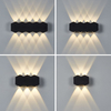 4W 6W 8W 10W New Black Waterproof Outdoor Wall Sconce Up And Down Lights Wall Mounted Made in China Led Light Up And Down