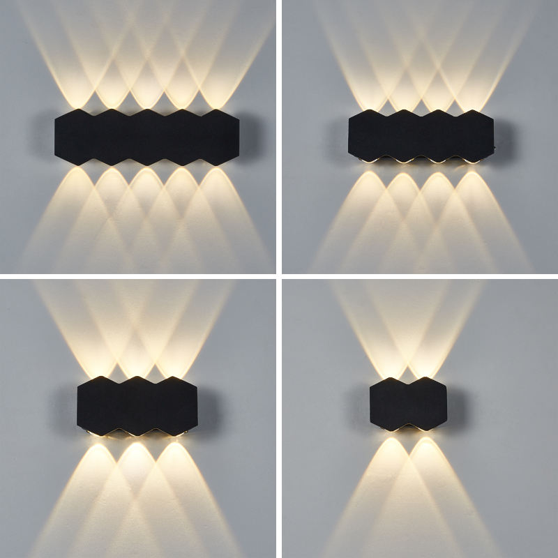 4W 6W 8W 10W New Black Waterproof Outdoor Wall Sconce Up And Down Lights Wall Mounted Made in China Led Light Up And Down