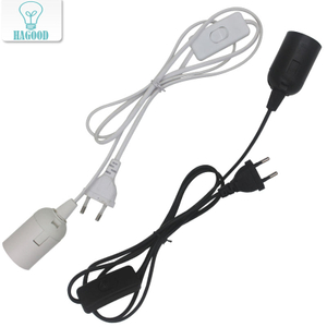 1.8m Power Cord Cable E27 Lamp Bases EU plug with switch wire for Pendant LED Bulb e27 Hanglamp Suspension Socket Holder