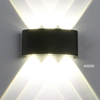 8W Outdoor Waterproof Wall Lamp COB Aluminum Modern Wall Light for Garden