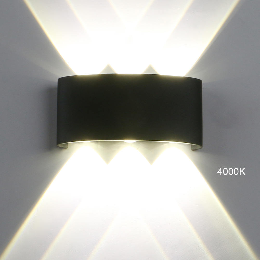 8W Outdoor Waterproof Wall Lamp COB Aluminum Modern Wall Light for Garden