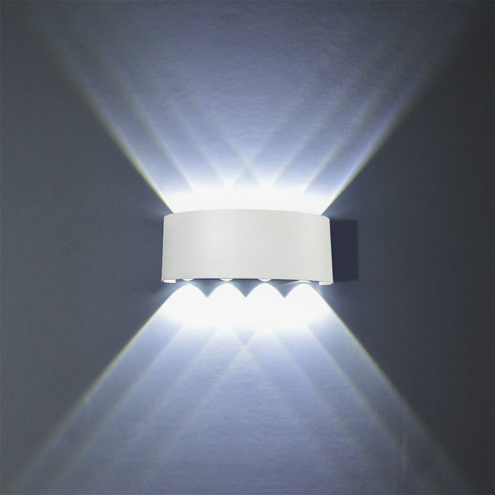 Arc-shaped Outdoor Waterproof Up And Down LED Wall Lamp Aluminum Modern Wall Sconce Lighting Wall Light