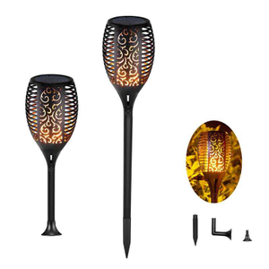 96 LED Waterproof Flickering Flame Solar Light Garden Lamp Outdoor Landscape Decoration Garden Lawn Light