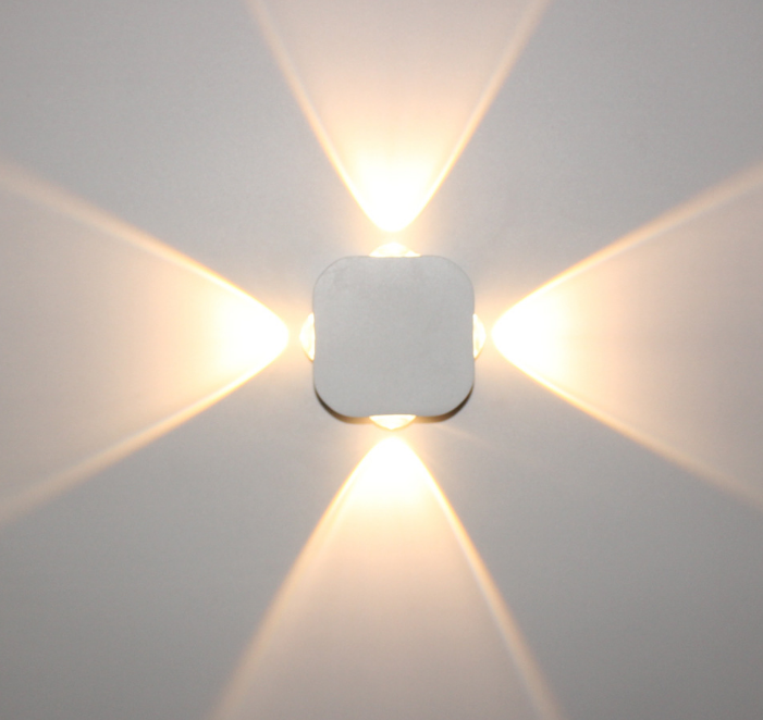 Outdoor 4W LED Wall Lamp Up And Down Aluminum Wall Sconce Garden LED Wall Light