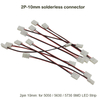 Double LED Strip Connector 2pin 10mm with Wire Free Connect No Need Soldering /Welding Connector For 5050/5630 Led Strip